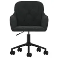 Chaises pivotantes à manger lot de 2 Noir Velours