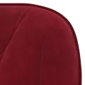 Chaises pivotantes salle à manger 2 pcs Rouge bordeaux Velours