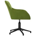 Chaises pivotantes à manger lot de 2 Vert clair Velours