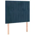 Têtes de lit 2 pcs Bleu foncé 90x5x78/88 cm Velours