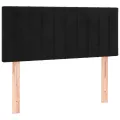 cadre de lit avec matelas noir 120x190 cm velours