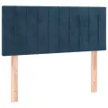 cadre de lit et matelas bleu foncé 120x190cm velours