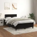 cadre de lit avec matelas noir 120x190 cm velours