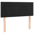 cadre de lit avec matelas noir 120x190 cm velours