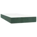 cadre de lit avec matelas vert foncé 120x190 cm