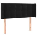 Tête de lit avec oreilles Noir 103x16x78/88 cm Velours