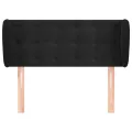 Tête de lit avec oreilles Noir 103x23x78/88 cm Velours