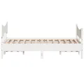 Cadre de lit avec tête de lit blanc 160x200 cm bois pin massif