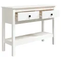 Table console Blanc 100x35x75 cm Bois massif de pin