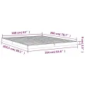 Cadre de lit 160x200 cm bois de pin massif