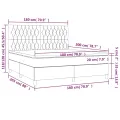 cadre de lit et matelas Vert foncé 180x200cm Velours