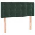 cadre de lit et matelas Vert foncé 120x200cm Velours