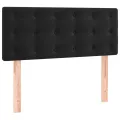 cadre de lit avec matelas noir 120x190 cm velours
