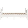 Cadre de lit avec tête de lit blanc 150x200 cm bois pin massif