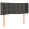 Tête de lit avec oreilles Gris foncé 103x16x78/88 cm Velours