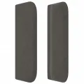 Tête de lit avec oreilles Gris foncé 103x16x78/88 cm Velours