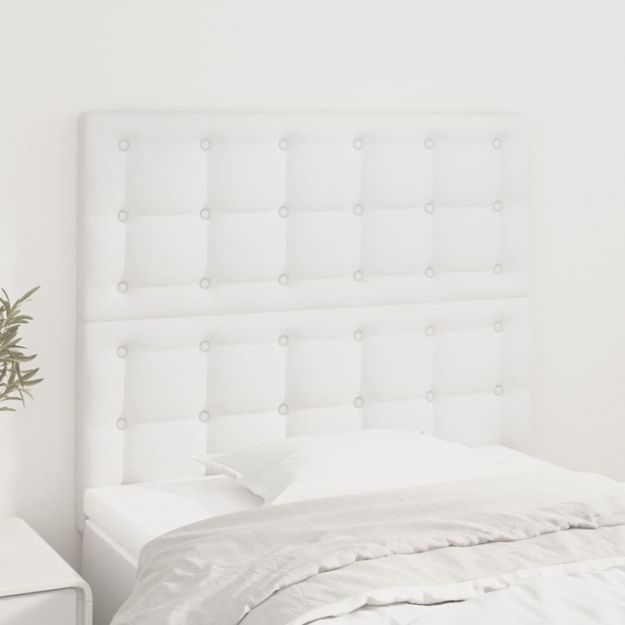 Têtes de lit 2 pcs Blanc 80x5x78/88 cm Similicuir