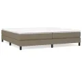 cadre de lit avec matelas Taupe 200x200 cm Tissu