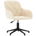 Chaises pivotantes à manger lot de 2 Crème Velours