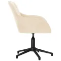 Chaises pivotantes à manger lot de 2 Crème Velours