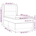 cadre de lit avec matelas Noir 80x200cm Similicuir