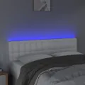 Tête de lit à LED Blanc 144x5x78/88 cm Similicuir