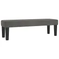 cadre de lit et matelas Gris foncé 140x200cm Velours