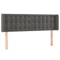 Tête de lit à LED Gris foncé 147x16x78/88 cm Velours