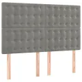 cadre de lit et matelas Gris clair 140x190cm Velours