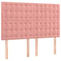 cadre de lit avec matelas Rose 140x190 cm Velours