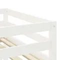Lit mezzanine enfants et rideaux rose 80x200cm bois pin massif