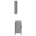 Ensemble de meubles de salle de bain 2 pcs Sonoma gris