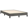 cadre de lit et matelas gris foncé 120x190cm velours