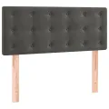 cadre de lit et matelas gris foncé 120x190cm velours