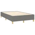 cadre de lit avec matelas gris foncé 120x190cm tissu
