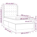 cadre de lit avec matelas Gris foncé 100x200cm Tissu