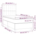 cadre de lit avec matelas Noir 80x200cm Similicuir