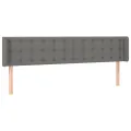 Tête de lit à LED Gris foncé 203x16x78/88 cm Tissu