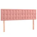 cadre de lit avec matelas Rose 140x200 cm Velours
