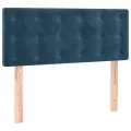 cadre de lit avec matelas Bleu foncé 100x200 cm