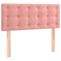 cadre de lit avec matelas Rose 120x200 cm Velours