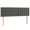cadre de lit et matelas Gris foncé 140x200cm Velours