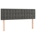 cadre de lit et matelas Gris foncé 140x200cm Velours