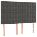 Tête de lit à LED Gris foncé 144x5x118/128 cm Velours