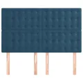 Têtes de lit 4 pcs Bleu foncé 72x5x78/88 cm Velours