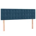 cadre de lit avec matelas LED Bleu foncé 140x190 cm
