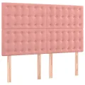 cadre de lit avec matelas Rose 140x190 cm Velours