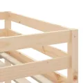 Lit mezzanine enfants et rideaux blanc/noir 90x200cm pin massif