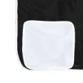Lit mezzanine enfants et rideaux blanc/noir 90x200cm pin massif