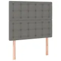 cadre de lit et matelas et LED Gris foncé 100x200 cm